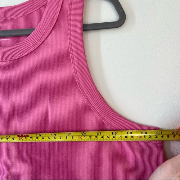 Old Navy Ribbed Tank Top Plus Size 3x Pink Sleeveless Scoop Neck Basic Stretchy - Picture 8 of 15